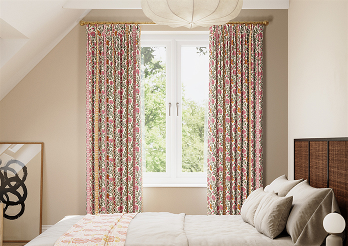 Petal & Block Latika Stripe, Sunset - Made to Measure Curtains - Image 3